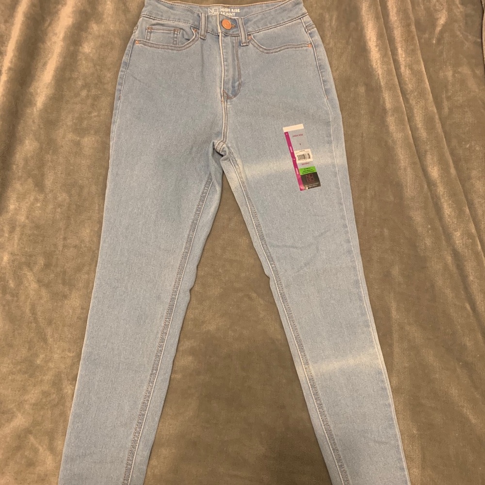 High rise skinny jeans